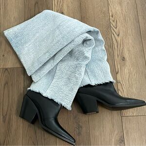 Azalea Wang Brynlee‎ Denim Western Boot NEW